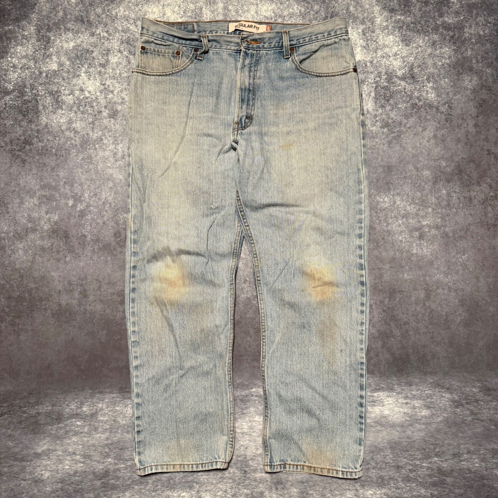 Vintage Levi's 505 Jeans Mens W36 L30 Regular Fit Light Wash Denim Pants